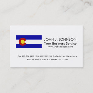 Tarjeta De Visita Bandera de Colorado
