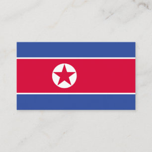 Tarjeta De Visita Bandera de Corea del Norte