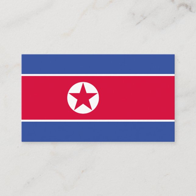Tarjeta De Visita Bandera de Corea del Norte (Anverso)