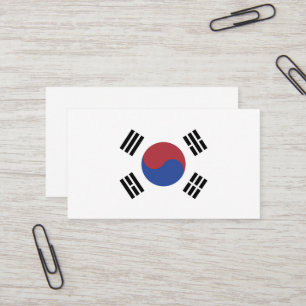 Tarjeta De Visita Bandera de Corea del Sur