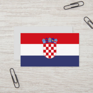Tarjeta De Visita Bandera de Croacia