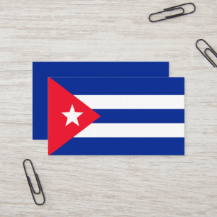 Tarjeta De Visita Bandera de Cuba