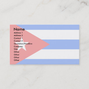 Tarjeta De Visita Bandera de Cuba