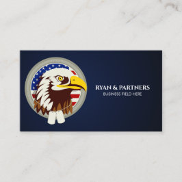 Tarjeta De Visita Bandera de Eagle Emblem USA
