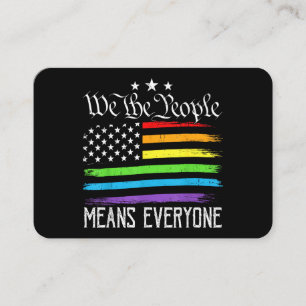 Tarjeta De Visita Bandera de EE. UU. Igualdad LGBTQ We the People Si