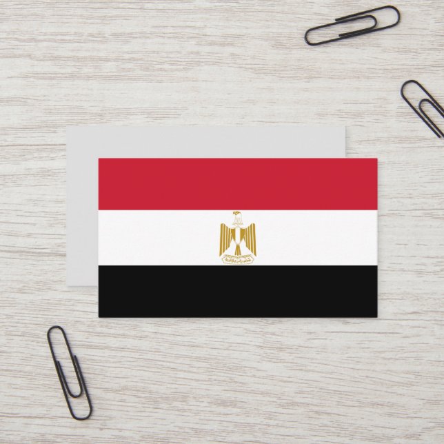Tarjeta De Visita Bandera de Egipto (Anverso/Reverso In Situ)