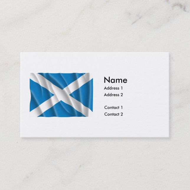 TARJETA DE VISITA BANDERA DE ESCOCIA (Anverso)