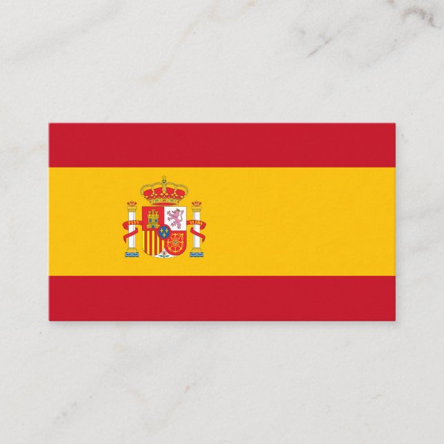 Tarjeta De Visita Bandera de España (Anverso)
