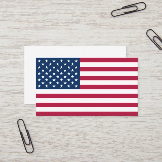 Tarjeta De Visita Bandera de Estados Unidos (Anverso/Reverso In Situ)