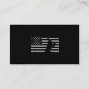 Tarjeta De Visita Bandera de Estados Unidos de Béisbol