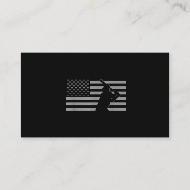 Tarjeta De Visita Bandera de Estados Unidos de Béisbol (Anverso)