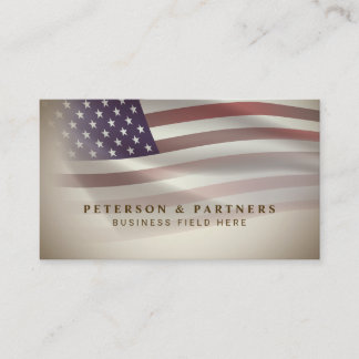 Tarjeta De Visita Bandera de Estados Unidos | Gradación transparente