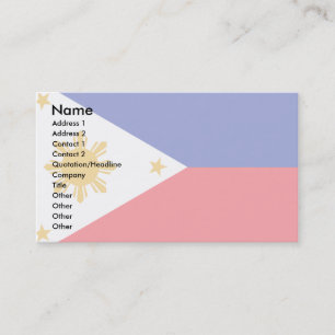 Tarjeta De Visita Bandera de Filipinas