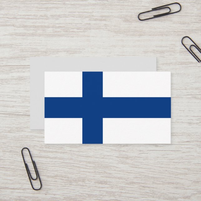 Tarjeta De Visita Bandera de Finlandia (Anverso/Reverso In Situ)