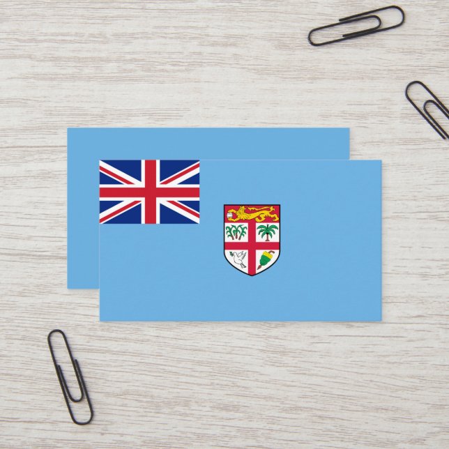 Tarjeta De Visita Bandera de Fiyi (Anverso/Reverso In Situ)