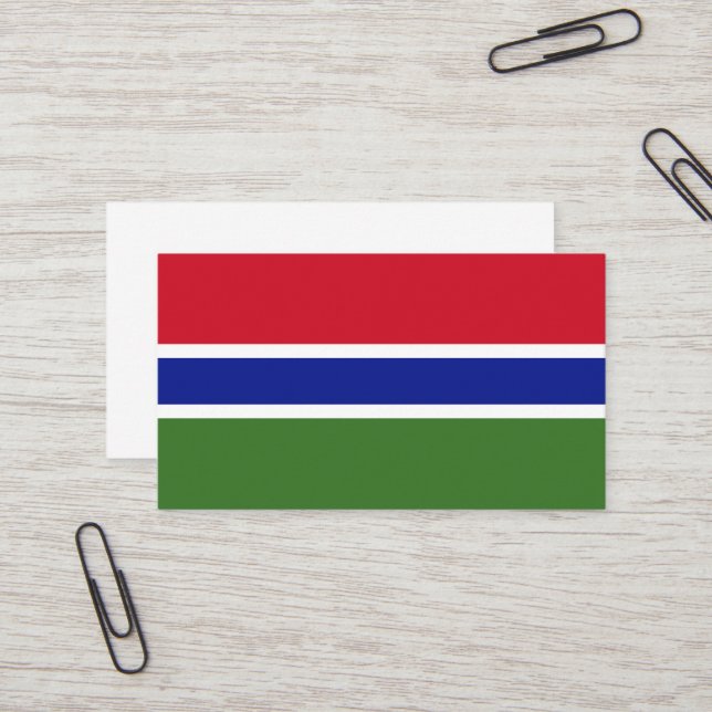 Tarjeta De Visita Bandera de Gambia (Anverso/Reverso In Situ)