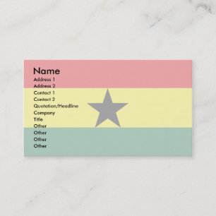 Tarjeta De Visita Bandera de Ghana