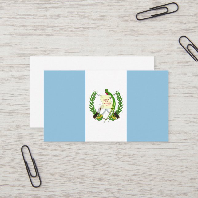 Tarjeta De Visita Bandera de Guatemala (Anverso/Reverso In Situ)