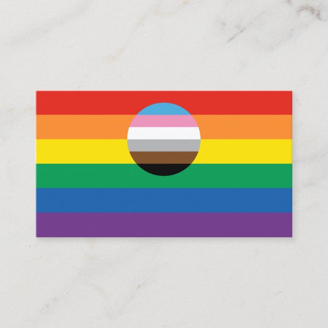 Tarjeta De Visita Bandera de inclusión del orgullo gay (Anverso)