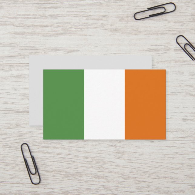 Tarjeta De Visita Bandera de Irlanda (Anverso/Reverso In Situ)