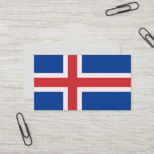 Tarjeta De Visita Bandera de Islandia
