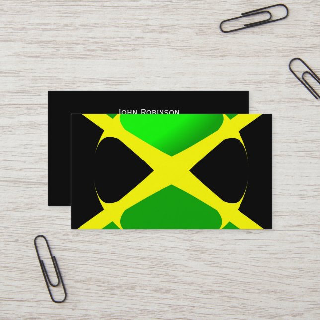 Tarjeta De Visita Bandera de Jamaica (Anverso/Reverso In Situ)