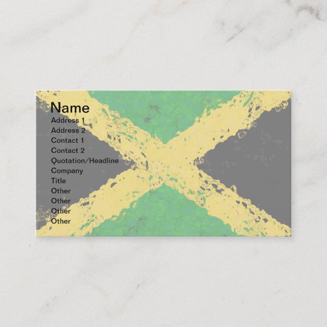TARJETA DE VISITA BANDERA DE JAMAICA (Anverso)