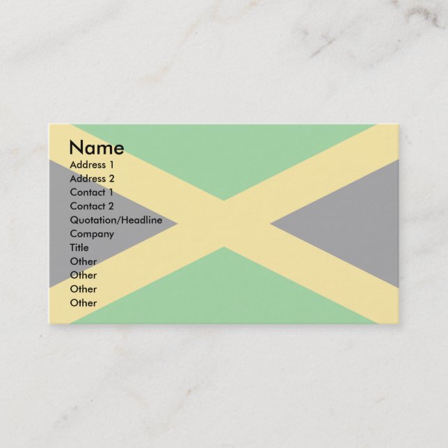 Tarjeta De Visita Bandera de Jamaica (Anverso)
