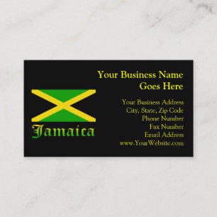 Tarjeta De Visita Bandera de Jamaica, Negra, Verde y Amarilla