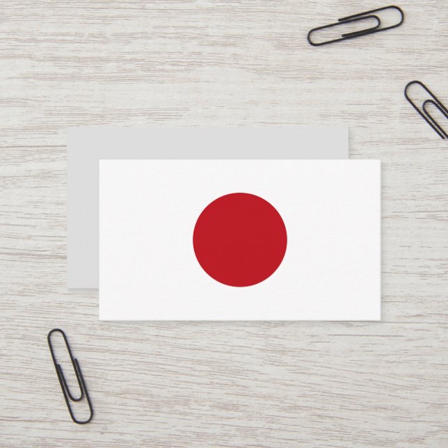 Tarjeta De Visita Bandera de Japón (Anverso/Reverso In Situ)