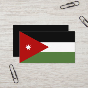 Tarjeta De Visita Bandera de Jordania