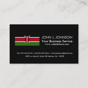 Tarjeta De Visita Bandera de Kenia