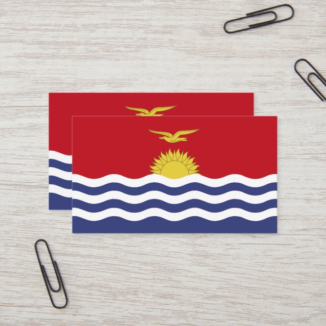 Tarjeta De Visita Bandera de Kiribati (Anverso/Reverso In Situ)