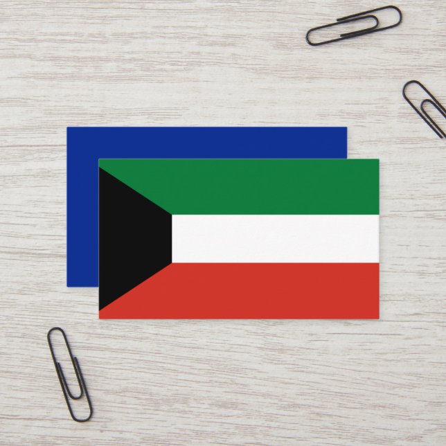 Tarjeta De Visita Bandera de Kuwait (Anverso/Reverso In Situ)