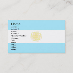 Tarjeta De Visita Bandera de la Argentina