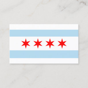 Tarjeta De Visita Bandera de la Ciudad de Chicago