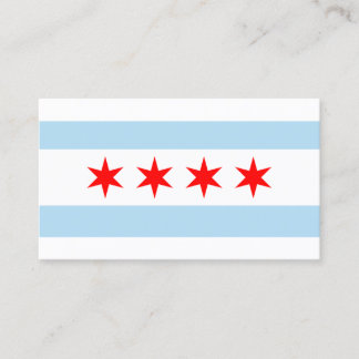Tarjeta De Visita Bandera de la Ciudad de Chicago