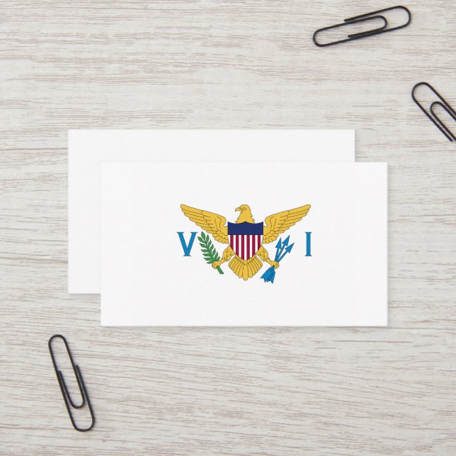 Tarjeta De Visita Bandera de las Islas Vírgenes de Estados Unidos (Anverso/Reverso In Situ)