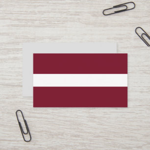 Tarjeta De Visita Bandera de Letonia