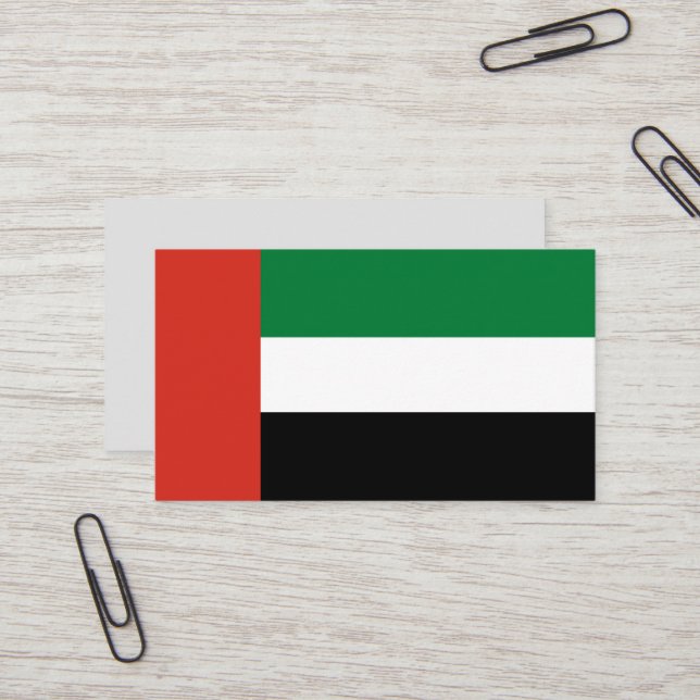Tarjeta De Visita Bandera de los Emiratos Árabes Unidos (Anverso/Reverso In Situ)
