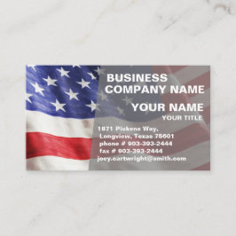 Tarjeta De Visita Bandera de los Estados Unidos de América Roja Patr