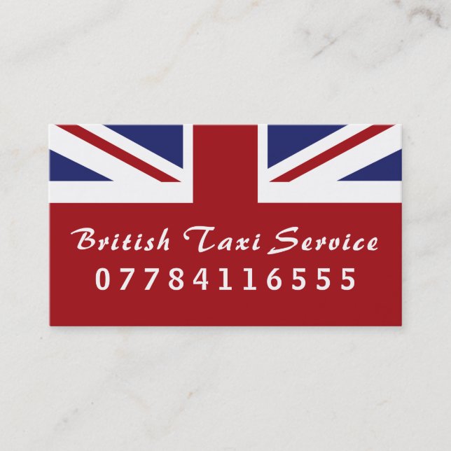 Tarjeta De Visita Bandera de los taxis británicos (Anverso)