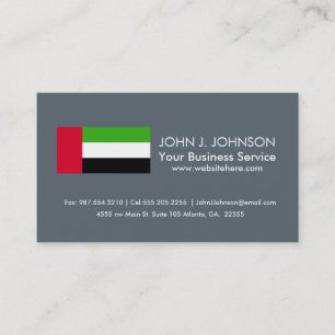 Tarjeta De Visita Bandera de los UAE United Arab Emirates