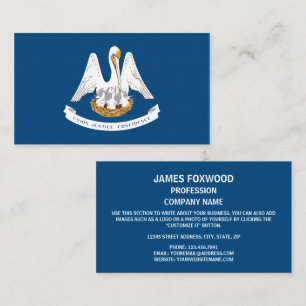 Tarjeta De Visita Bandera de Luisiana, Bandera de Luisiana