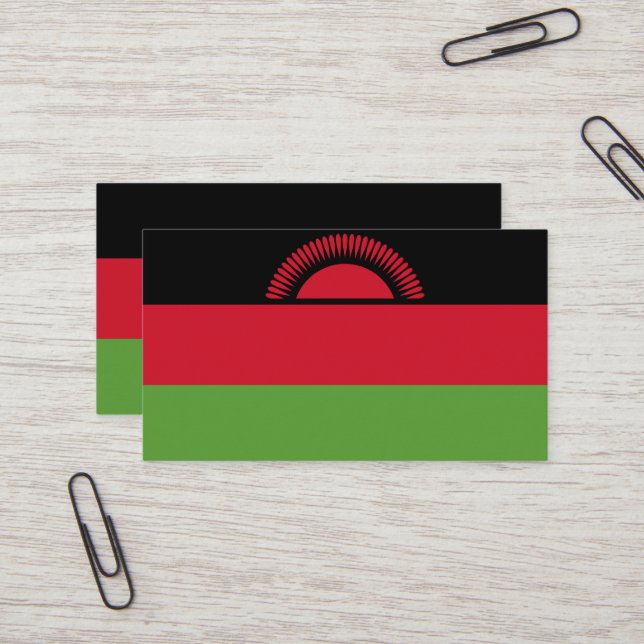 Tarjeta De Visita Bandera de Malawi (Anverso/Reverso In Situ)