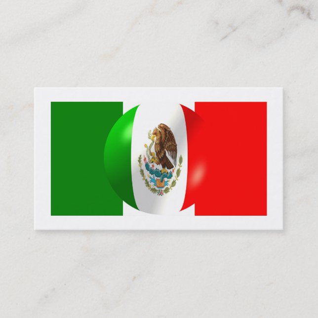Tarjeta De Visita Bandera de México (Anverso)