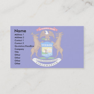 Tarjeta De Visita Bandera de Michigan