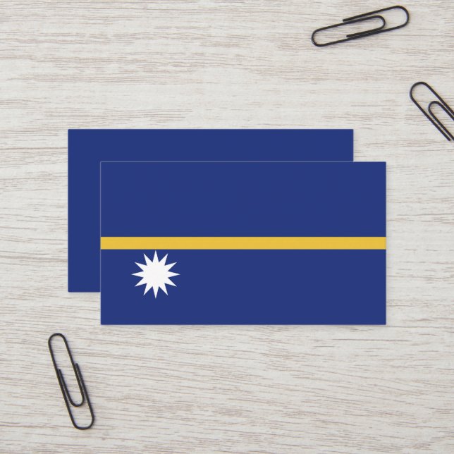 Tarjeta De Visita Bandera de Nauru (Anverso/Reverso In Situ)