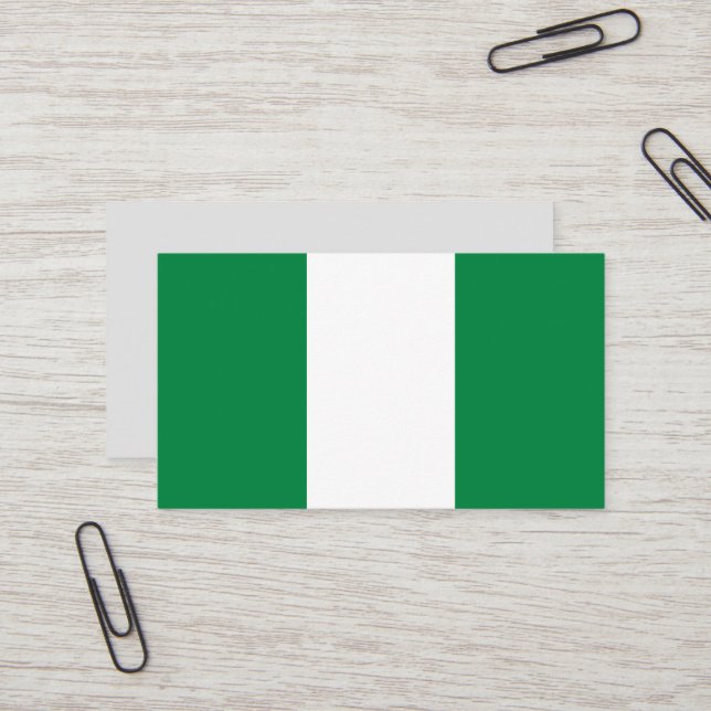 Tarjeta De Visita Bandera de Nigeria (Anverso/Reverso In Situ)