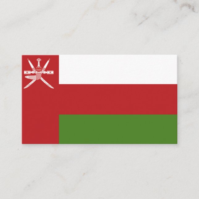 Tarjeta De Visita Bandera de Omán (Anverso)